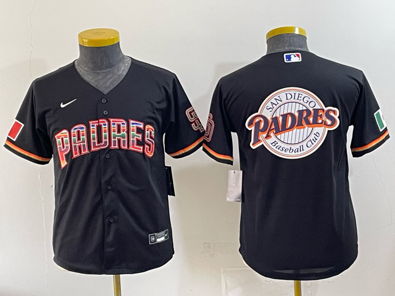 Youth San Diego Padres blank black Nike 2025 MLB Jersey 004